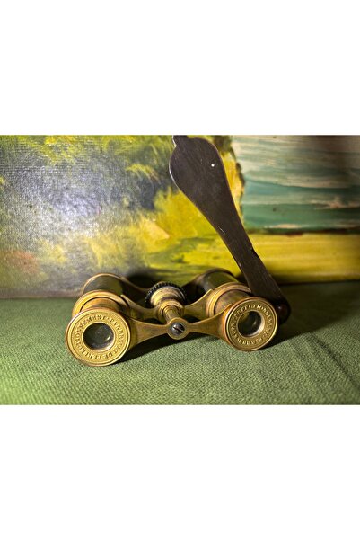 tayfuntufan antika koleksiyon Fransız pirinç opera Dürbünü 9 cm 5,5 cm 2,5 cm...