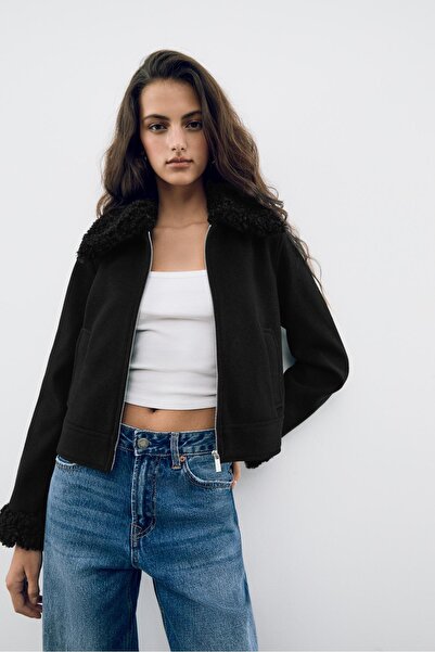 Stradivarius Suni Detaylı Ceket