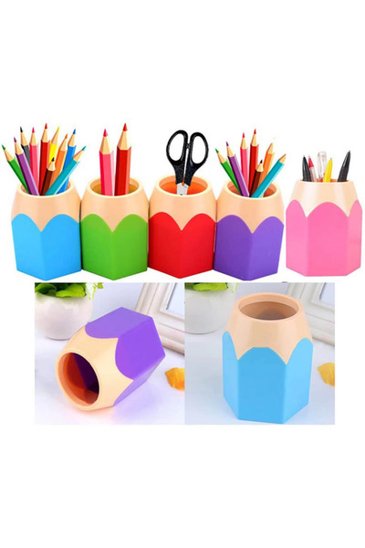 Choice 5pc s Multicolor 5PC Desktop Storage Pen Holder Pencil Pot Pen Holder ...
