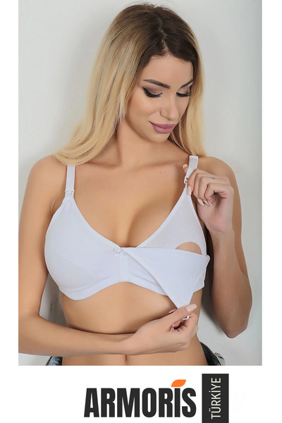 Armoris New Production Useful Gathering Effect Comfortable Full Mold Seamless Cotton Underwire Breastfeeding Bra