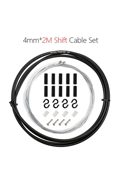 Choice طقم كابل ناقل الحركة لفرامل الدراجة Shift Black مقاس 4 مم وبطول 2 متر/...
