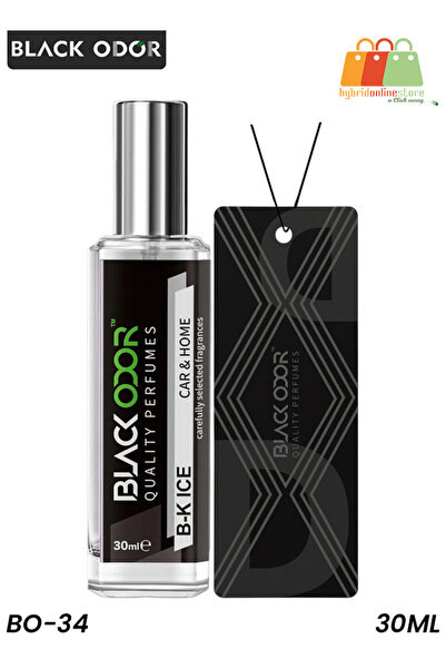 Black Odor BO-34 BLACK ICE معطر جو للسيارة والمنزل مع بطاقة تعليق 30 مل