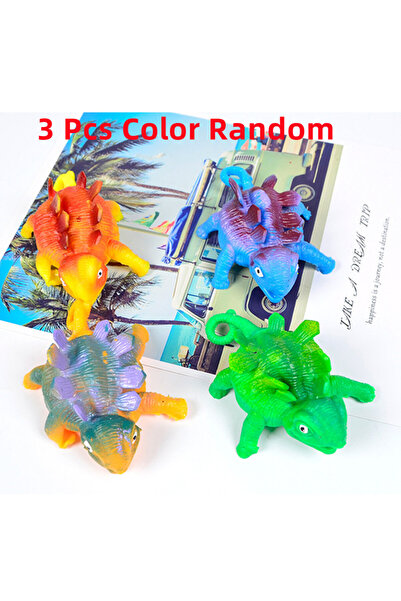 Choice 3 قطع من بالونات قابلة للنفخ على شكل ديناصورات للأطفال، كرات لينة قابل...