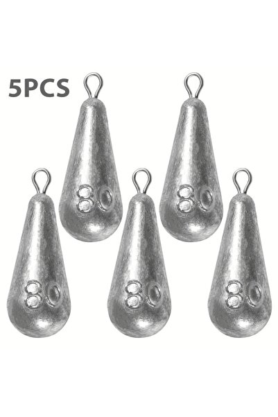 Choice 80 جرام - 2.82 أونصة، 5 قطع من أوزان الصيد، 10 أحجام من أوزان الصيد عل...