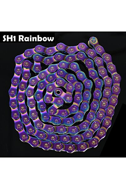 Choice SH1 Rainbow SUMC SH1 High-Strength Single-Speed Bike Chain 1/2"x 1/8",...