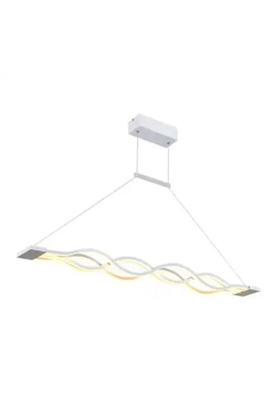 LED CONCEPT LED chandelier with 3 types of light and remote control, white, linear, 152W, dimmable, 100x8x120cm