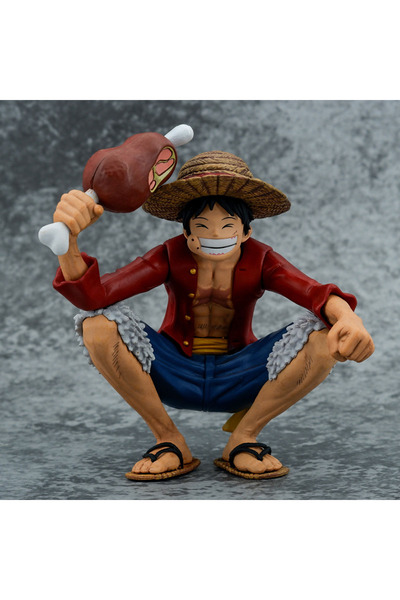 BANDAI with box 15cm One Piece Anime Figures Straw Hat Monkey D Luffy Action Figure Model Pvc Statue Doll S