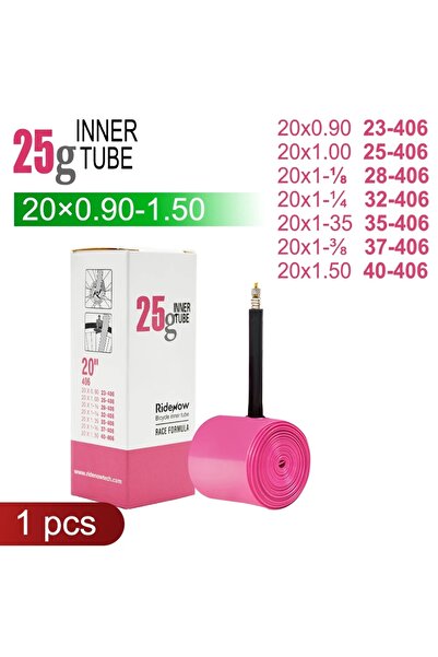 Choice صمام بريستا 65 مم 20x0.9-1.5 406 قطعة واحدة أنبوب داخلي للدراجة من RideNow TPU خفيف الوزن 20 بوصة 406 20x0.90 1-1/8 1