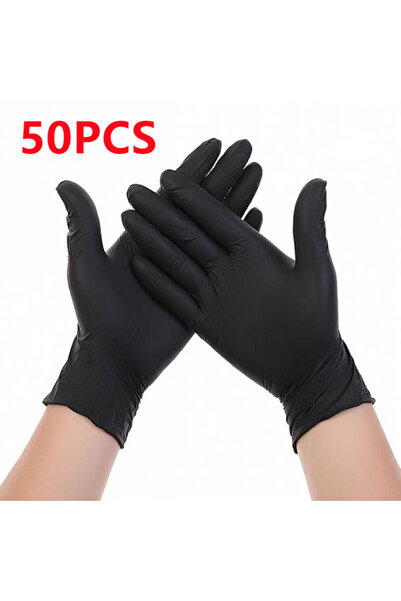 Choice قفازات النتريل السوداء M، 50 قطعة، 100/50/20 قطعة، قفازات تنظيف سميكة ...