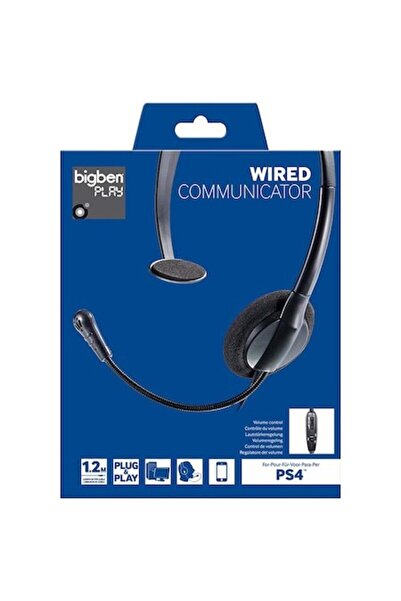 Bigben Căști mono Communicator cu microfon pentru PlayStation 4, lungime cablu 1,2 m