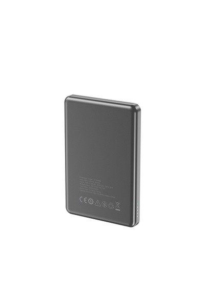 Lapas LP-PW003 Ultra İnce Hızlı Şarj Özellikli Wireless Powerbank 5000mAh 15W Gri