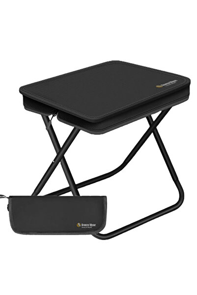 Choice كرسي تخييم قابل للطي وخفيف الوزن أسود اللون، مناسب للتنزه في مدينة الم...