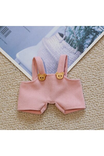 Choice ملابس دمية وردية بدون دمية لبدلة لابوبو بطول 17 سم، بذلة دب، قلادة دمية من الفينيل المحشو، دمية صغيرة