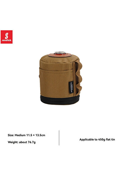 Choice غطاء حماية لعلبة غاز التخييم من كاكي إل مصنوع من القطن والكتان، وحافظة...