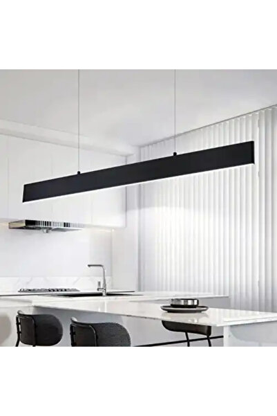 LED CONCEPT Lustra LED cu 3 tipuri de lumina si telecomanda, neagra, liniara,...