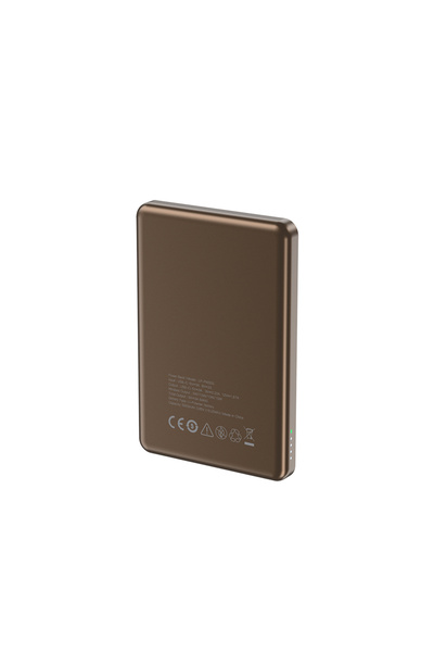 Lapas LP-PW003 Ultra İnce Hızlı Şarj Özellikli Wireless Powerbank 5000mAh 15W Gold