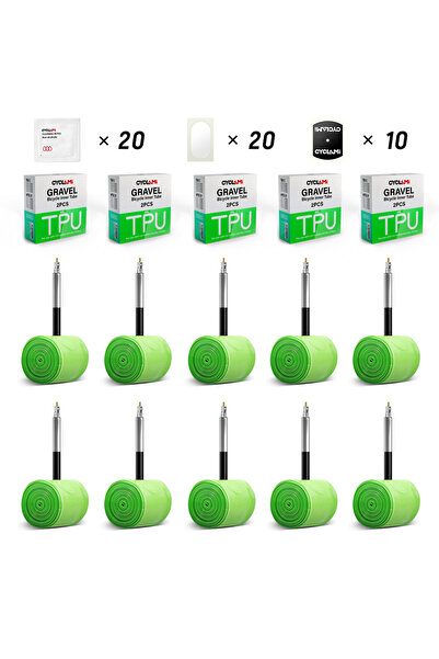 Choice صمام بريستا 65 مم 32-47C 10 قطع 10 قطع CYCLAMI Gravel Ultralight TPU أنبوب داخلي للدراجة إطار بريستا فري