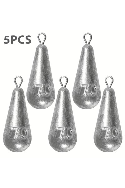 Choice 70 جرام - 2.47 أونصة، 5 قطع من أوزان الصيد، 10 أحجام من أوزان الصيد عل...