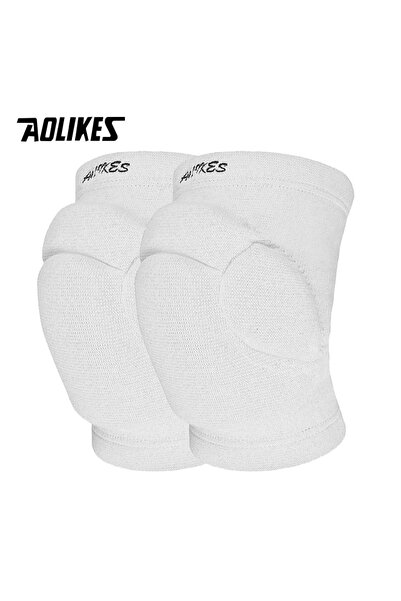 Aolikes واقيات ركبة رياضية سميكة بيضاء اللون، زوج واحد، للكرة الطائرة والرياض...