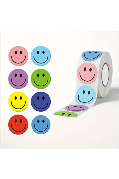 Choice1 1 pc 500pcs smiling face paper stickers, round stationery stickers, s...