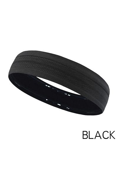 Choice Black 1PC Non-Slip Moisture Wicking Headband for Men And Women Workout Sweatband Yoga Running Fitnes