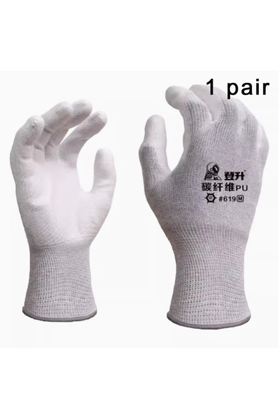 Choice 619 قفازات زوج واحد قفازات تشغيل دقيقة خفيفة الوزن قابلة للتنفس مضادة للكهرباء الساكنة متينة مضادة للانزلاق ومجهزة