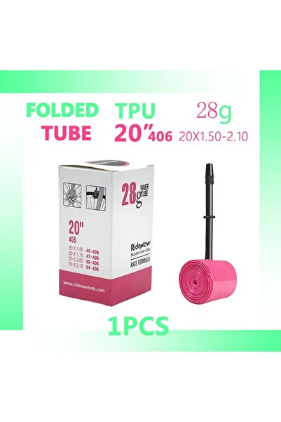 Choice صمام بريستا 65 مم 20x1.5-2.1 406 قطعة واحدة أنبوب داخلي للدراجة من RideNow TPU خفيف الوزن 20 بوصة 406 20x0.90 1-1/8 1