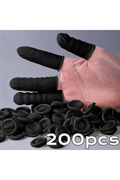 Choice واقيات أصابع سوداء، 200 قطعة، مقاومة للتآكل، عالية المرونة، مانعة للان...
