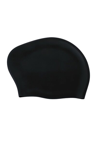 Choice قبعة سباحة كبيرة جدًا من السيليكون باللون الأسود للشعر الطويل المضفر، ...