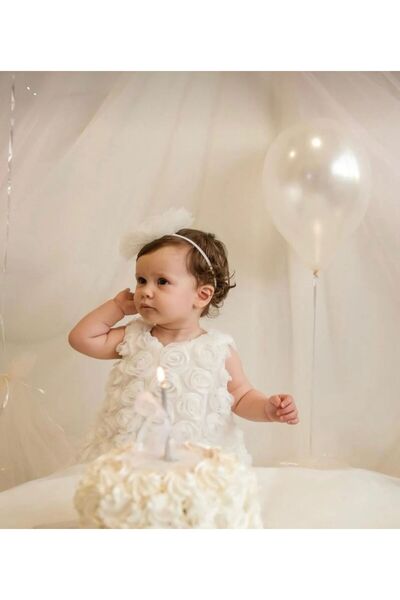 Genel Markalar KIZ BEBEK 3D GÜL DETAYLI TAKIM ÖZEL GÜN FOTORAF ÇEKİMİ DOĞUMGÜNÜ - DÜĞÜN