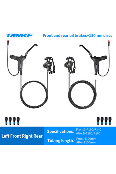 Choice فرامل قرص هيدروليكية للدراجة الكهربائية، يسار أمامي يمين خلفي، أجزاء ف...