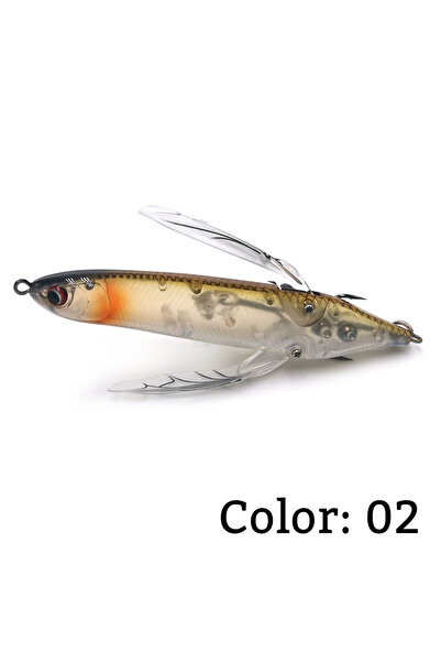 Choice اللون 02 2023 جديد طعم اليعسوب السطحي الزاحف 80 مم 6.5 جرام طعم صناعي ...