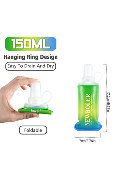Choice 150ML NEWBOLER 150ml 250ml 500ml Water Bottle TPU Folding Soft Flask Sport Water Bottle Water Bag Co