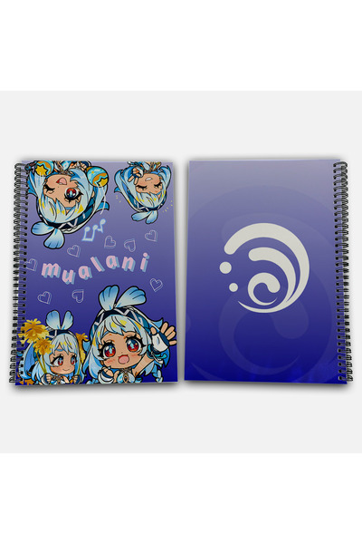 Define Moyas Genshin Impact Mualani Unlined A4 School Notebook 72 Sheets Model 1