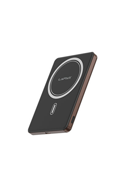 Lapas LP-PW003 Ultra İnce Hızlı Şarj Özellikli Wireless Powerbank 5000mAh 15W Gold