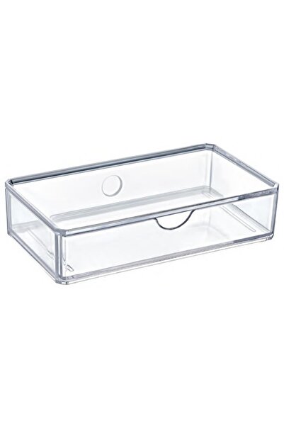 EWs Transparent Drawer Makeup Jewelry Organizer Organizer 10×18×4 cm