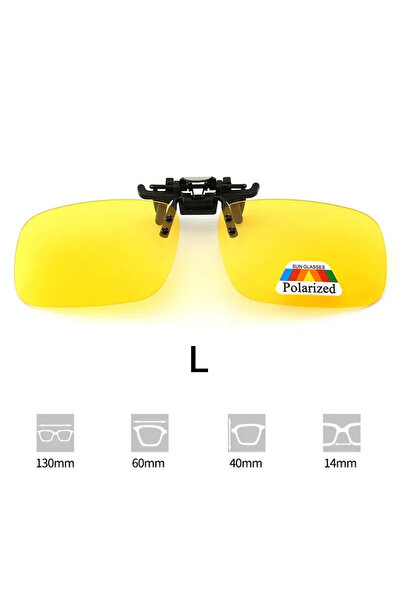 Choice مشبك نظارات شمسية مستقطبة أصفر L × 1 قطعة مشبك نظارات للقيادة والرؤية ...