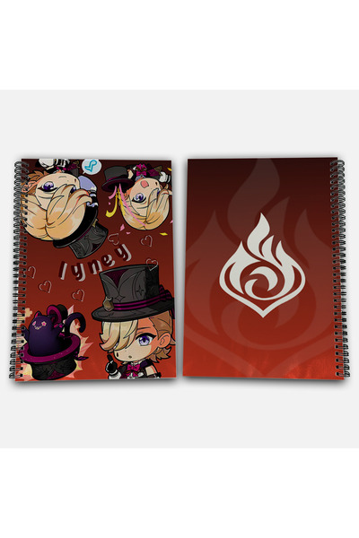 Define Moyas Genshin Impact Lyney Unlined A4 School Notebook 72 Sheets Model 1