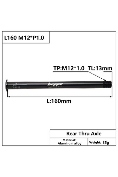Choice L160 M12x1.0 TL13 HEPPE دراجة طريق جبلية المحور الخلفي للشوكة الأمامية...