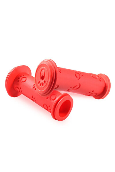 Choice زوج واحد أحمر من مقبض دراجة سكوتر للأطفال مضاد للانزلاق بمقبض 22 مم مص...