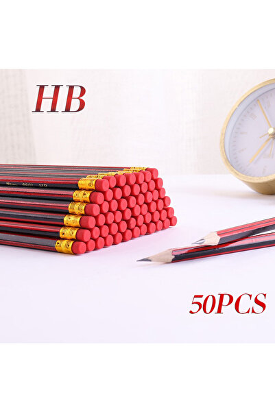 Choice 50 قطعة - HB 30/50/100 قطعة / المجموعة أقلام رصاص خشبية HB مع ممحاة رس...