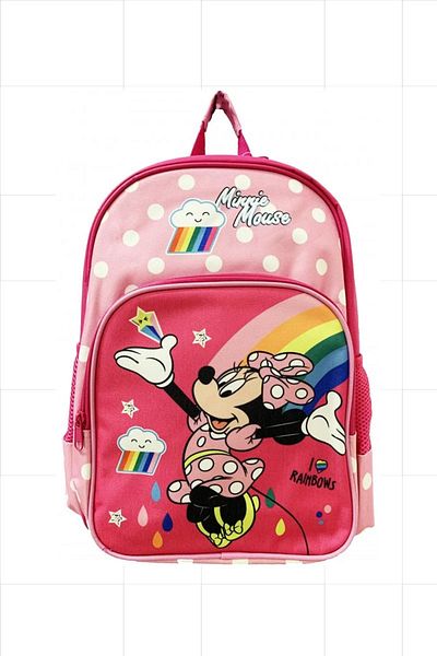 Minnie Mouse Light Pink School Backpack Minnie Mouse Rainbows 40 cm