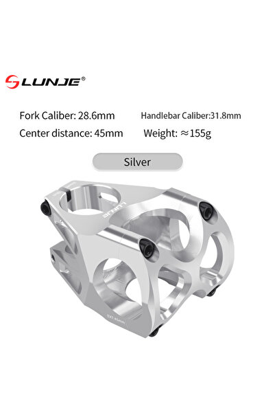 Choice جذع دراجة فضي مقاس 31.8 × 45 مم مصنوع من مادة CNC، طاولة دراجة جبلية م...