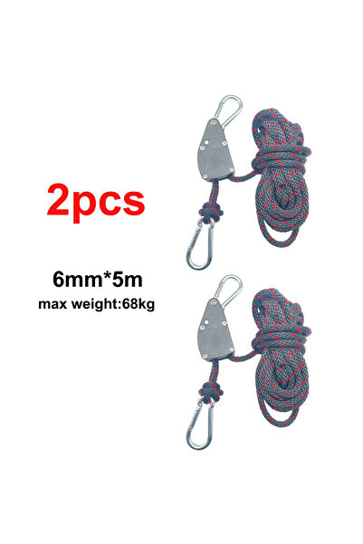 Choice حبل ربط خيمة التخييم الخارجية بطول 5 أمتار، قطعتان، 6 مم، حبل ربط خيمة...