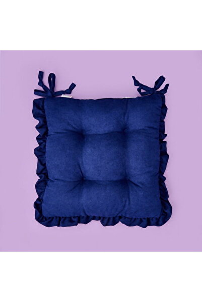 Evidea Pernă pentru scaun Soft Nora - Albastru Marin / Alb - 40x40 cm