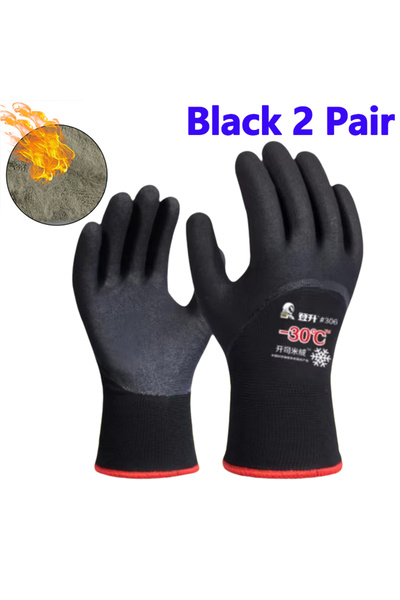Choice قفازات عمل سميكة مقاس XL أسود، زوجان -30، مقاومة للماء والرياح والبرد،...