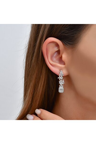 Pırlandia 1,44 Karat Pırlanta Baget Küpe