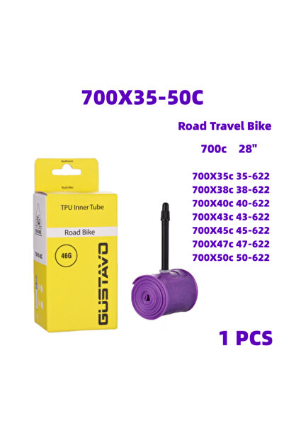 Choice صمام بريستا 700 سي 65 مم، قطعة واحدة، أنبوب داخلي خفيف الوزن من مادة TPU للدراجة 700 سي 700 × 35 38 40 43 45 47 50 سي، دراجة طريق