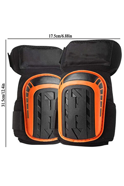 Choice زوج واحد من واقيات الركبة البرتقالية الطويلة للعمل على الأرض، واقيات ر...