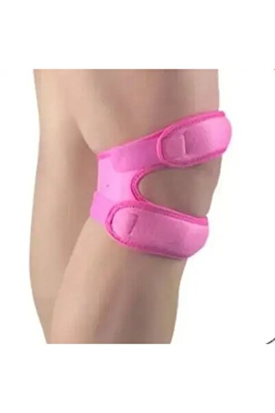 Choice جهاز حماية الركبة للياقة البدنية - قطعة واحدة باللون الوردي - دعامة دعم الركبة قابلة للتعديل لممارسة التمارين الرياضية